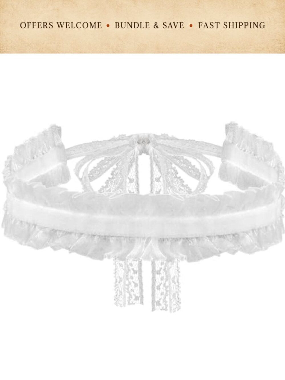 Gothic Lace Victorian Velvet Choker Adjustable Vintage Necklace